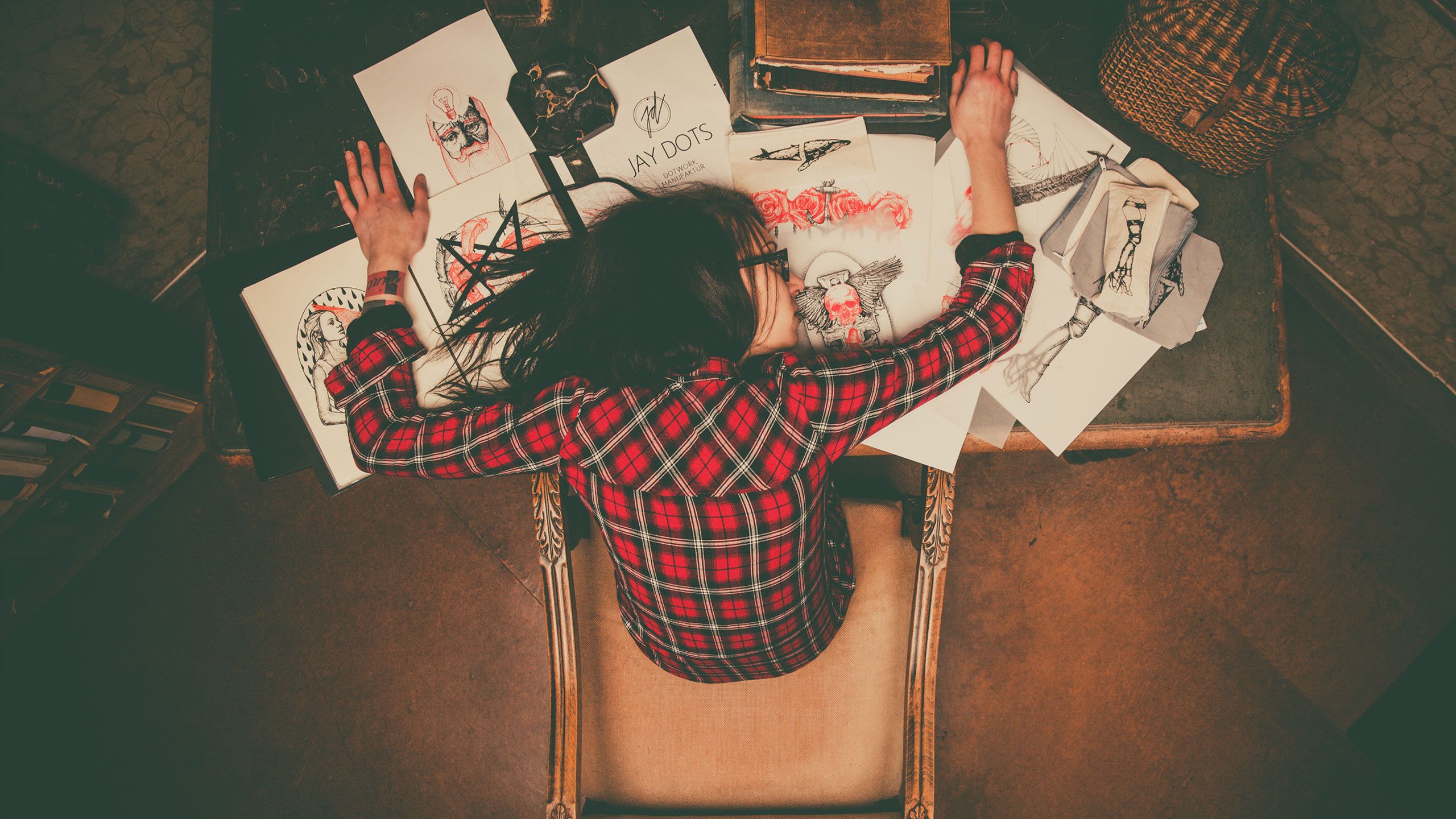 Jessica beim Artwork